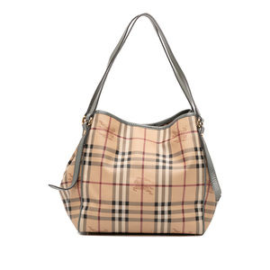 Pre-Loved Burberry Small Haymarket Check Coated Canvas Canterbury Tote